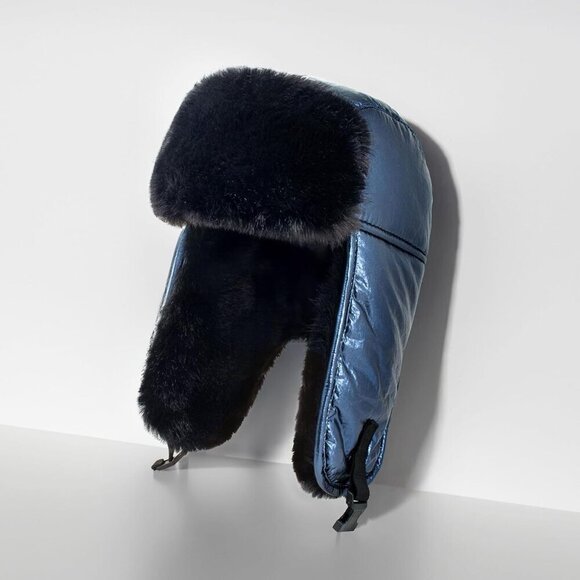 Unisex Metallic SilverStylish Cozy Cold Weather Headwear Warm Winter Trapper Hat main image 6